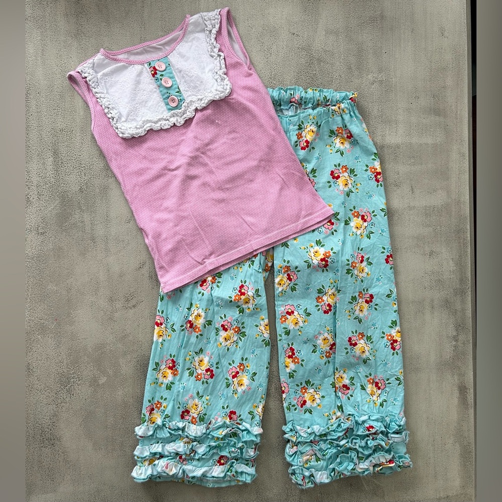 Pink and Blue Floral Kids set